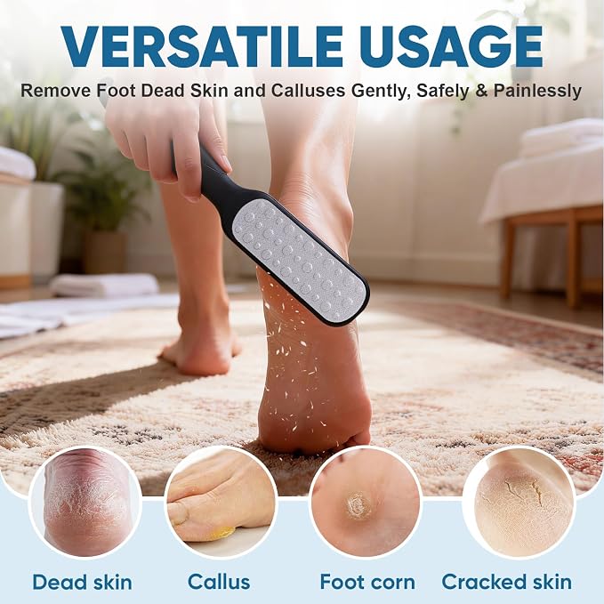 TEAWOO Double Sided Foot File and Callus Remover, Stainless Steel Waterproof - Image 5