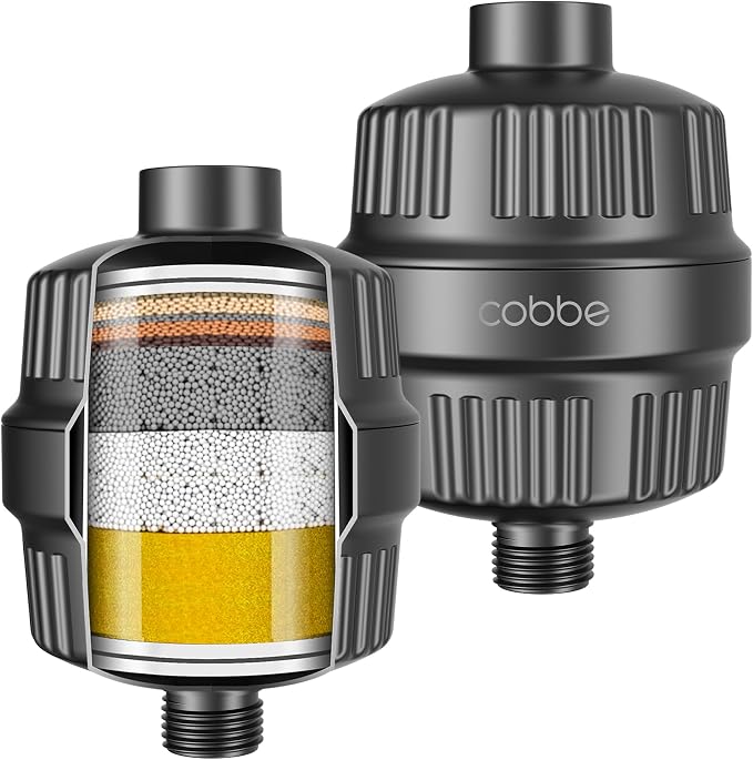 Cobbe HD HEAVY DUTY High Output Shower Filter 2 Pack – 99% REMOVAL Shower Head by Cobbe