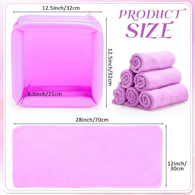 FillTouch 12 Pcs Foot Spa Kit for Girls Kids 12.5''x12.5''x8.3'' Foot Care Bath - Image 2