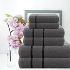 CASA COPENHAGEN Eternal 6 Pieces Towel Set- Pine Grey, 500 GSM 2 Bath Towel 2 - Image 2