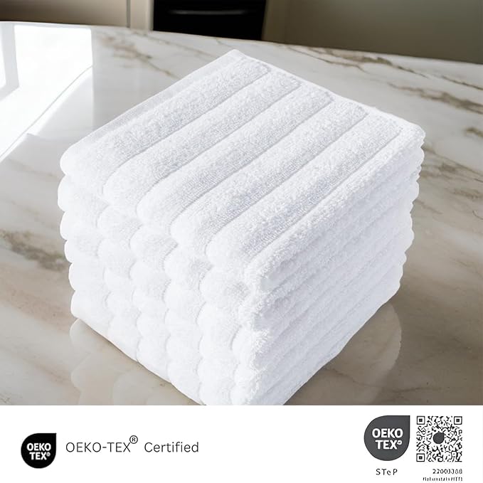 Classic Turkish Towels CTT Luxurious 100% Turkish Cotton Washcloths 6 Pack - Image 3
