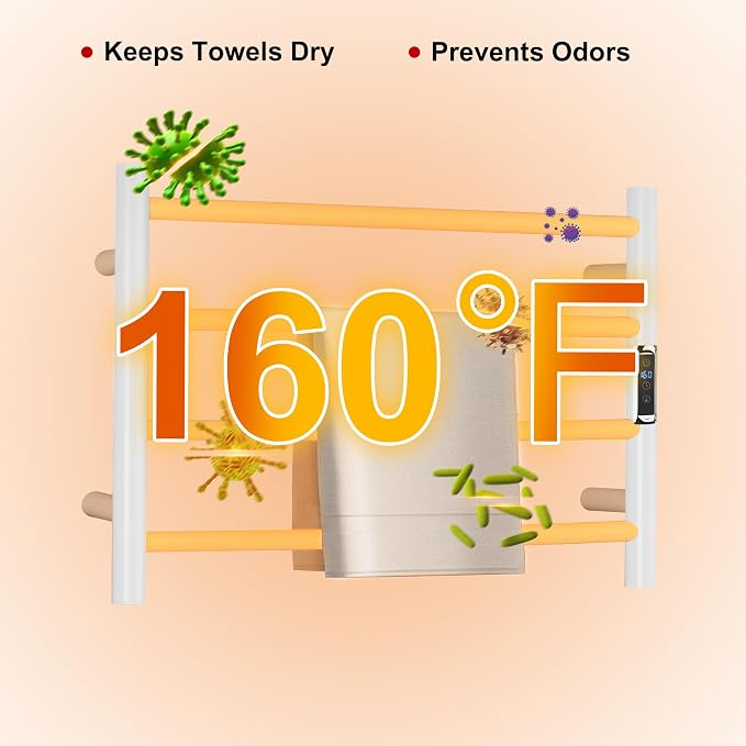 Heated Towel Racks for Bathroom, Wall Mounted Electric Towel Warmer Racks - Image 3