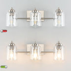 SOLFART Brushed Nickel Bathroom Lights Over Mirror 3 Lights Vanity Lights - Image 6