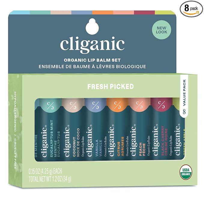 Cliganic Organic Lip Balm Set by Cliganic