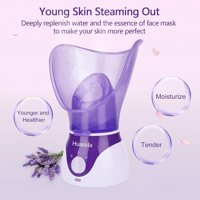 Facial Steamer Personal Steam Inhaler Sauna Facial Steamer Hot Mist - Image 2