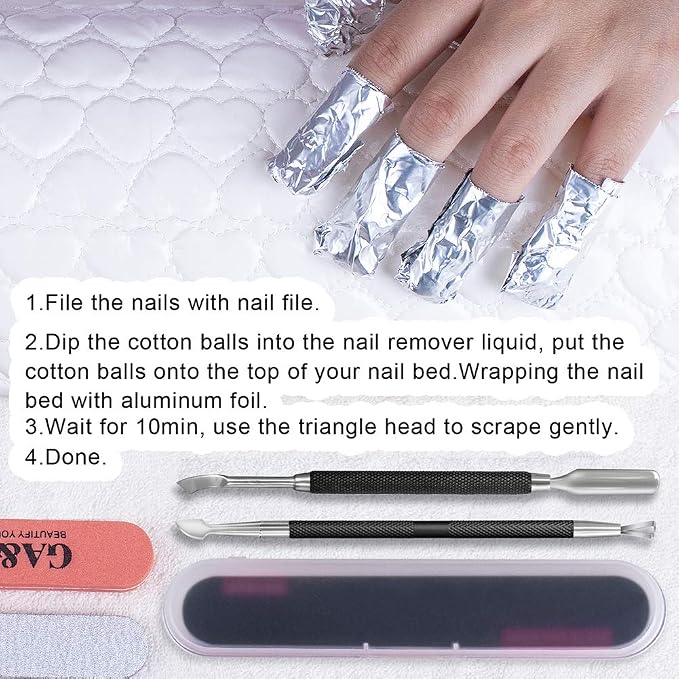 2PCS Metal Black Cuticle Pusher and Cutter Remover Salon Quality Stainless - Image 5