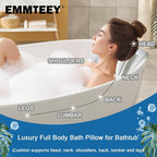 EMMTEEY Full Body Bath Pillow for Tub, Bathtub Pillow for Head and Neck Support - Image 3