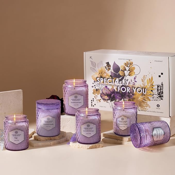 Candles for Home Scented, 6 Pack Aromatherapy Candles Gifts Sets for Women - Image 7