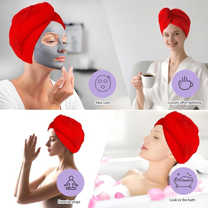Microfiber Hair Drying Towel Wrap - Image 7
