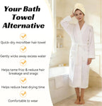 Microfiber Hair Towel Wrap for Women, Soft Lightweight Quick Dry Turban - Image 4