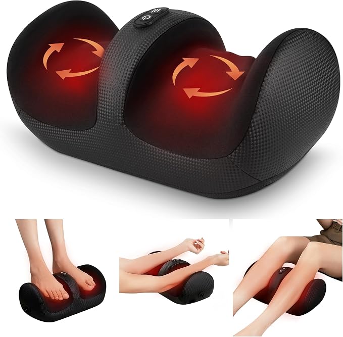 Nekteck Foot Massager with Heat & Foot Roller, Shiatsu Calf Leg Massager by Nekteck