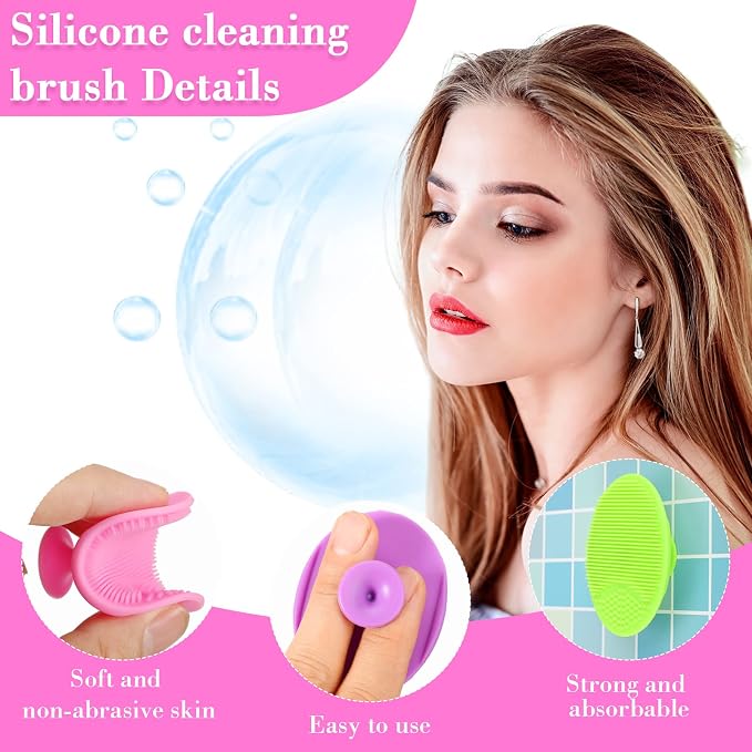Nuogo 40 Pack Facial Cleansing Brush Face Scrubber Face Exfoliator Exfoliating - Image 3