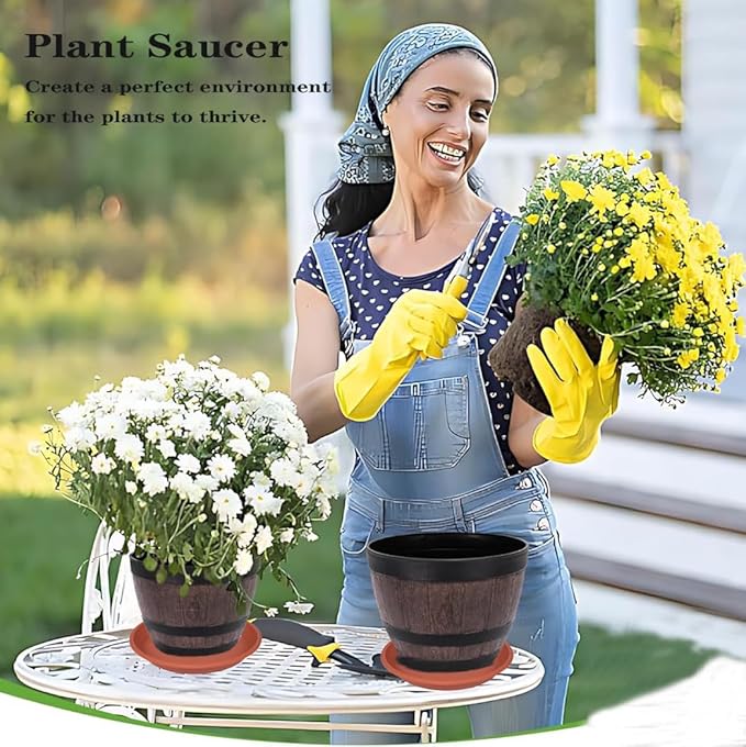 2 Pack of 22 inch Extra Large Plant Saucer, Extra-Deep 3.4" Plant Tray - Image 5