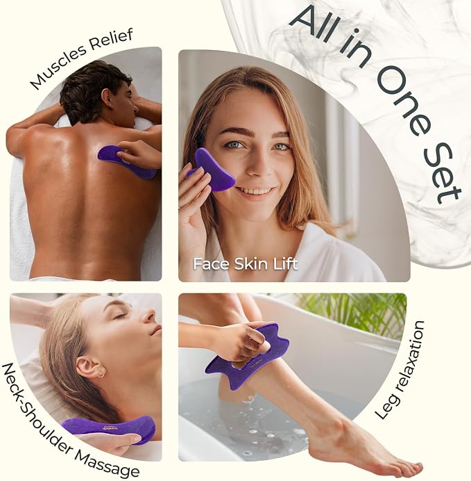 Scienlodic 3 Pcs Gua Sha Massage Tools - Image 4