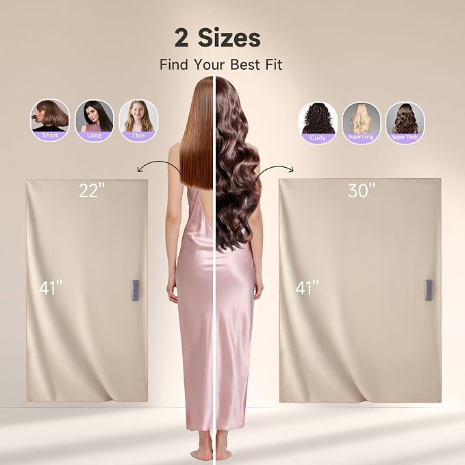 Umisleep 100% Microfiber Hair Towel, Large Curly Hair Towel - Image 4