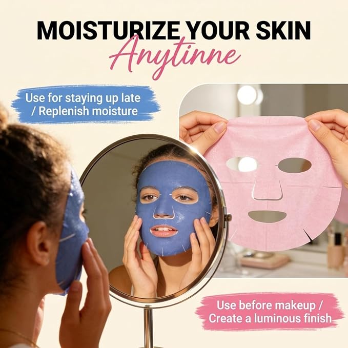 Collagen Face Masks Skincare Bulk, Hydrating Spa Face Mask Beauty - Image 6