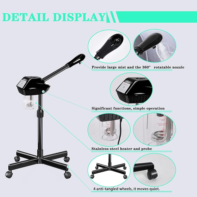 Facial Steamer on Wheels, Face Steamer - Image 2
