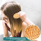 Bamboo Brush for Hair Growth, Natural Wooden Scalp Brush Mini Hair Scalp - Image 6