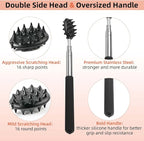 WOVTE Back Scratcher and Scalp Massager Kit – 4 in 1 Telescoping Back Scratcher - Image 2