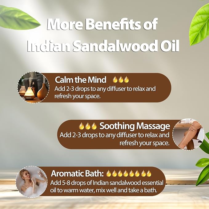 PHATOIL Indian Sandalwood Essential Oil, Pure Premium Natural Oil - Image 7