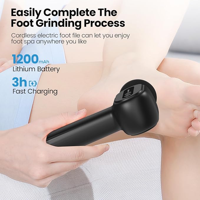 Electric Callus Remover for Feet, 2 in 1 Electric Foot File Grinder, - Image 2