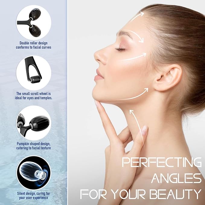 Yeamon Gua Sha Facial Tools and Face Roller Set, Facial Massage Tool - Image 3
