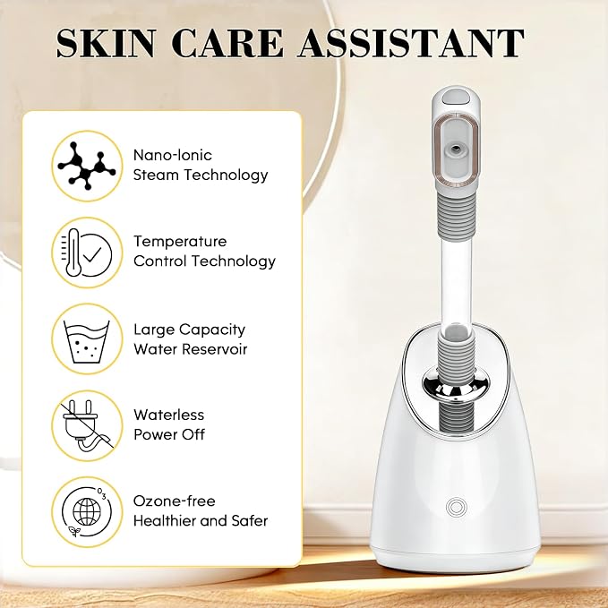 Pjordo Facial Steamer Spa Kit, Nano Ionic Face Steamer - Image 3