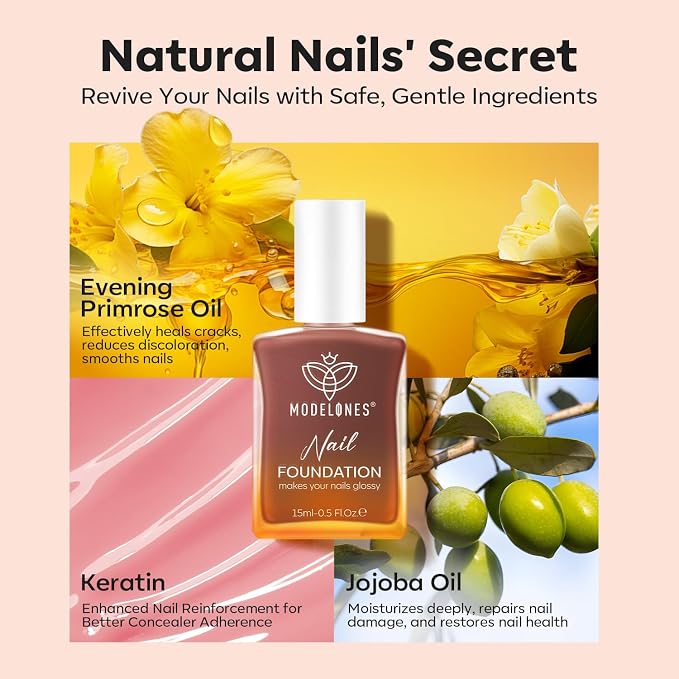modelones Nail Strengthener and Growth Blushed Berry Nail Repair - Image 5