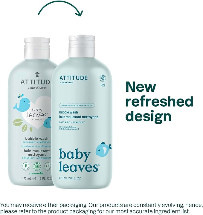 ATTITUDE Bubble Body Wash for Baby, EWG Verified, Dermatologically Tested - Image 2