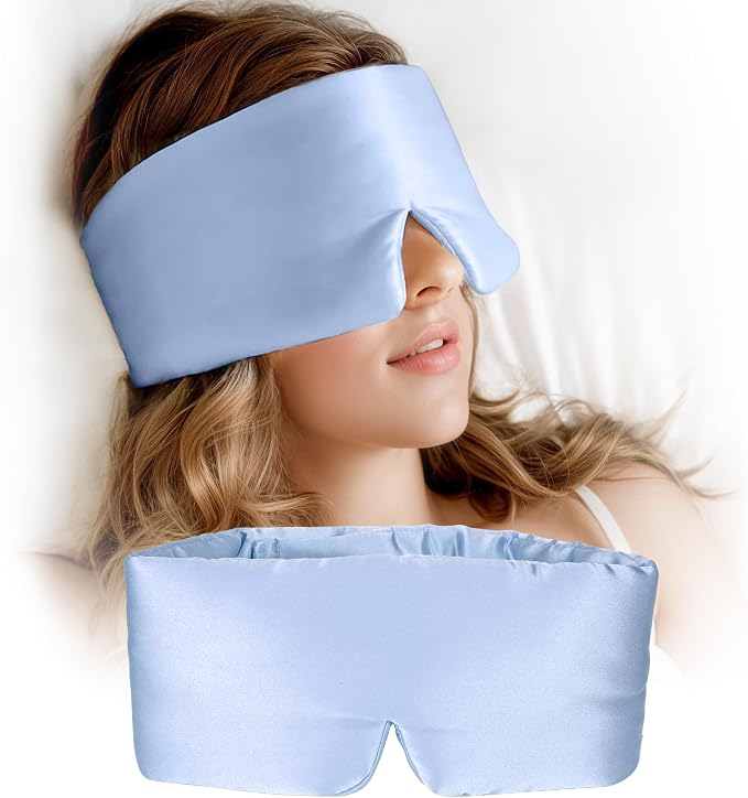 Silk Sleep Mask for Women and Men, Side Sleeper, 22 Momme Pure Mulberry Silk by Unknown