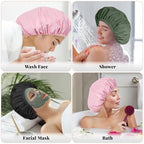 Reusable Shower Cap for Women, Waterproof Shower Cap - Image 6