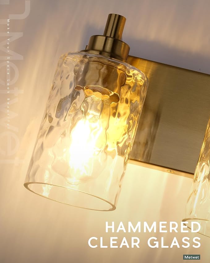 4-Light Bathroom Light Fixtures, 24.5 Inch Brushed Gold Vanity Lights - Image 7