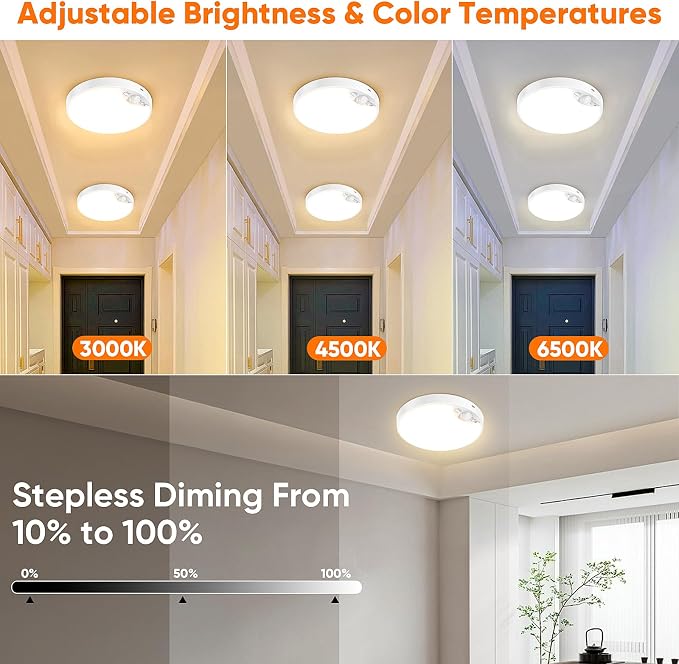 10000mAh Rechargeable Motion Sensor Ceiling Light - Image 5