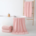 REDKISS 4 Pack Pink Microfiber Bath Towels - Image 5
