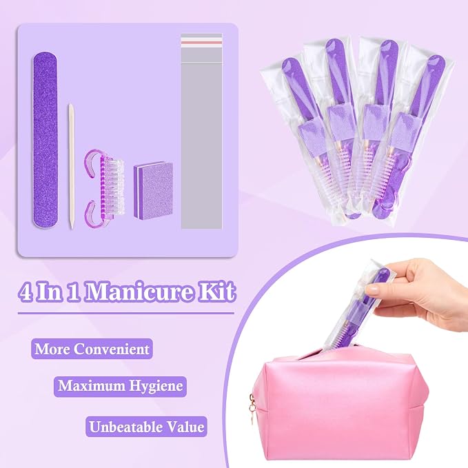 20 Sets Disposable Manicure Kit Basics 4 Piece Nail Kit - Image 2