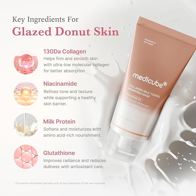medicube Wrapping Mask Collagen Glazed Milky Glow Daytime Peel Off Mask | Quick - Image 4