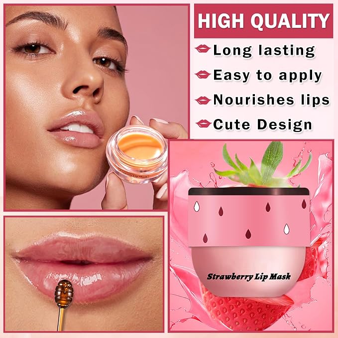 4PCS Honey Lip Balm Hydrating Honey Lip Mask Overnight Propolis Bee Lip Balm - Image 5