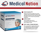 Medical Nation 21" Disposable Bouffant Caps Hair Net | CASE OF 1000, - Image 7