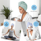 Microfiber Hair Drying Towel Wrap - Image 3