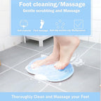 Shower Foot and Back Scrubber Mat, Wall Mounted Shower Foot Scrubber - Image 2