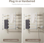 Wall Mounted Towel Warmer Square 6 Bars - Image 3