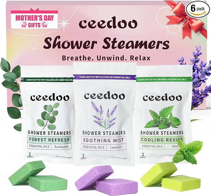 Shower Steamers Aromatherapy 6 Pack by Ceedoo