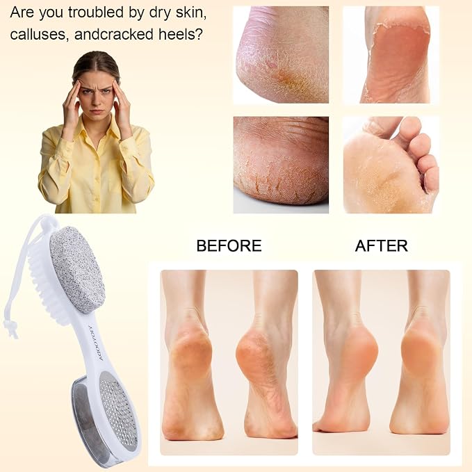 Foot Scrubber Brush with Pumice Stone - Image 3