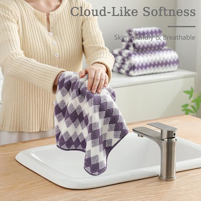 8 Piece Bathroom Towel Set |2 Oversized Bath Towels, 2 Hand Towels, 4 - Image 8