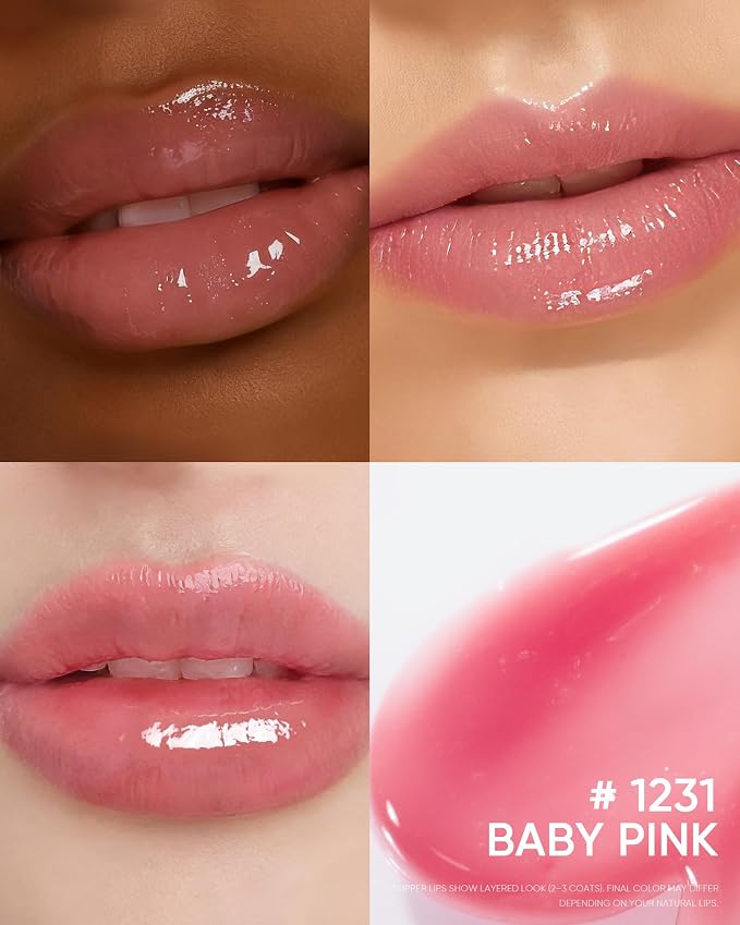 SKINTIFIC Peptide Brightening Lip Serum, Hydrating & Plumping Tinted Lip Gloss - Image 2