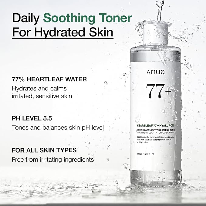 Anua Heartleaf 77 Soothing Toner, Moisturizing & Calming Facial Toner - Image 3