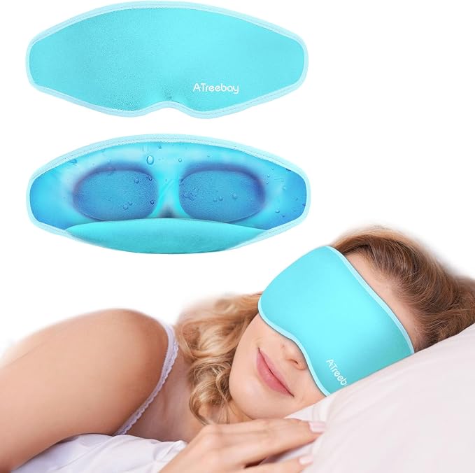 3D Gel Cooling Eye Mask, Weighted Eye mask by Atreebay