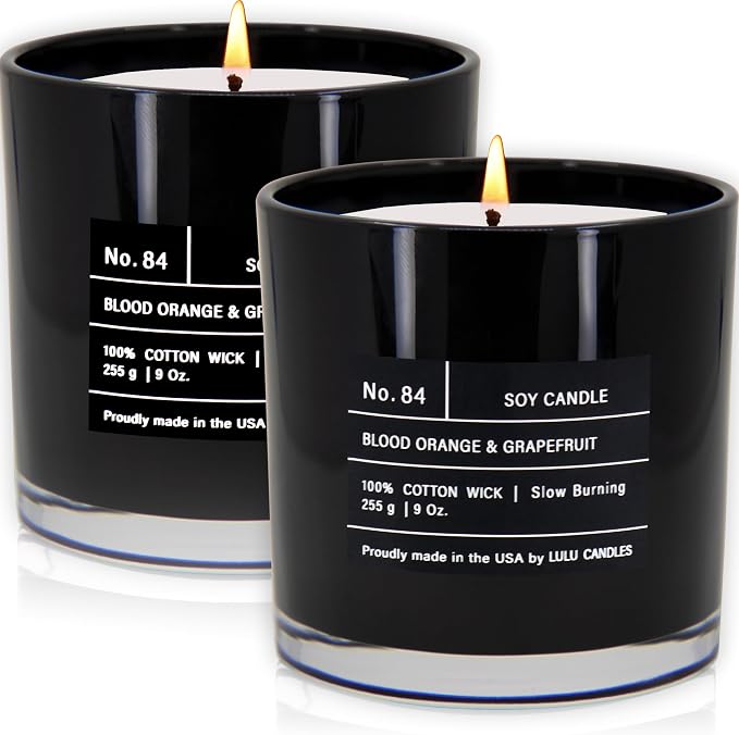 Lulu Candles | Blood Orange & Grapefruit | Luxury Scented Soy Jar Candle | Hand by LULUCANDLES
