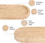 Natural Marble Tray Oval, Bathroom Vanity Tray - Image 3