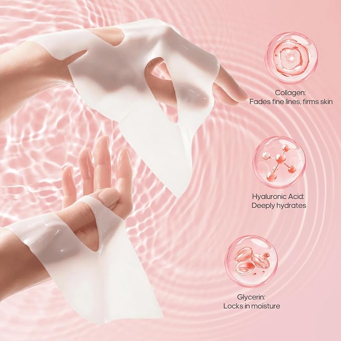 Collagen Face Mask Skincare, Hydrating & Firming Hydrogel Face Masks, - Image 5